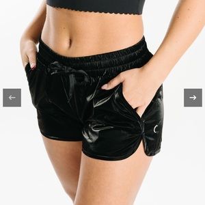 Zyia - Midnight Gloss Bomber Shorts